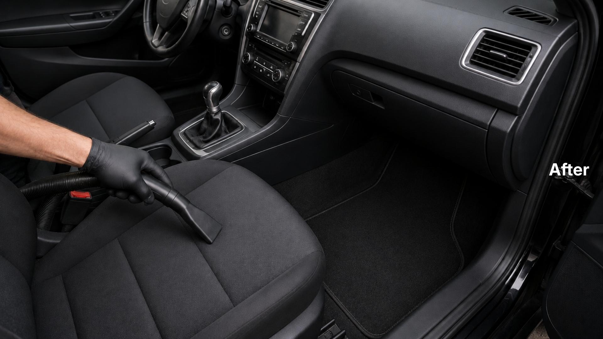 Interior car detailing after