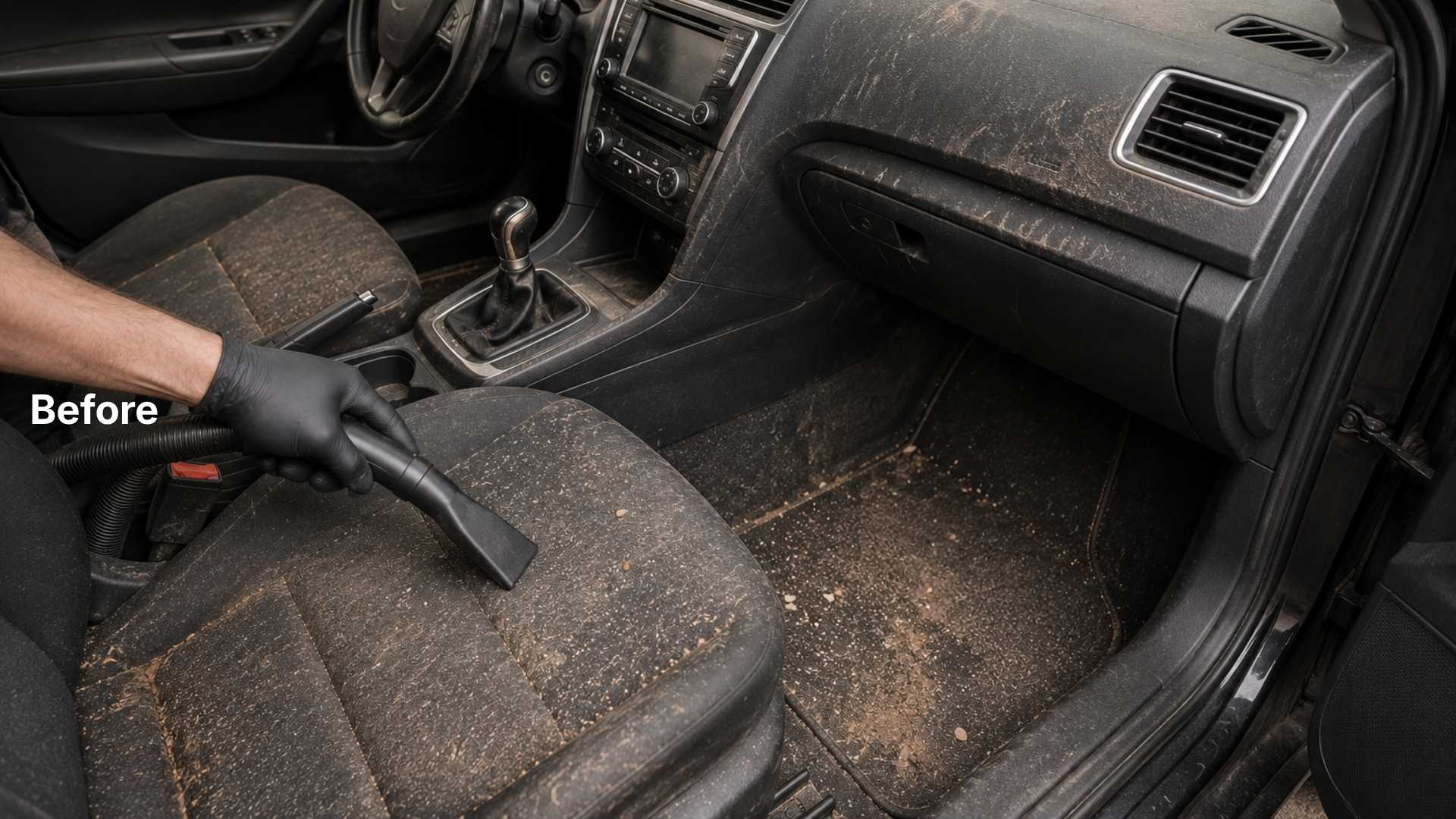 Interior car detailing before