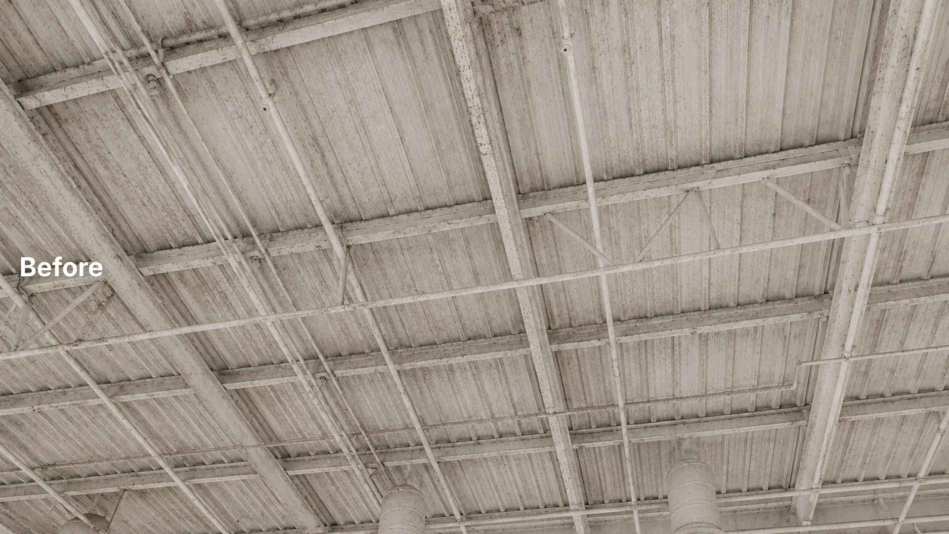 Open Ceiling Cleaning before